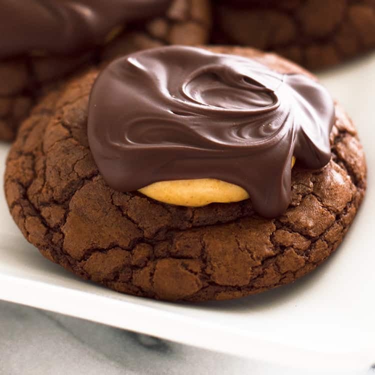 Fudgy Buckeye Brownie Cookies: Ultimate Chocolate Peanut Butter Treat